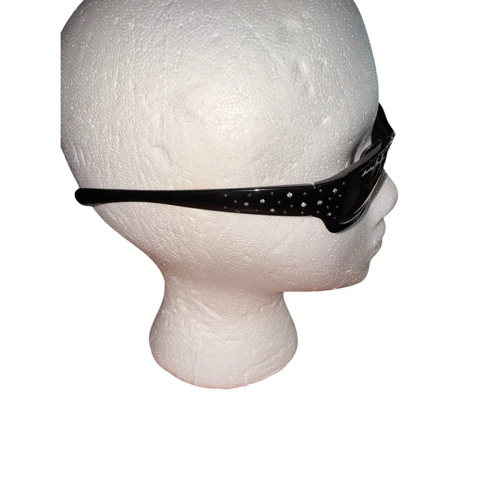 Vtg Harley-Davidson HDS 443 Sunglasses Black Wrap Biker Y2K Motorcycle Eyewear